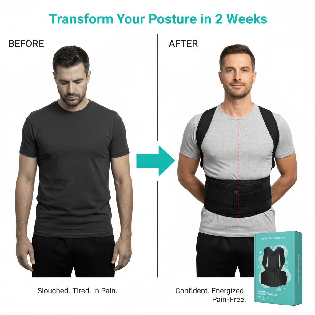 Posture corrector belt for men and women adjustable back support