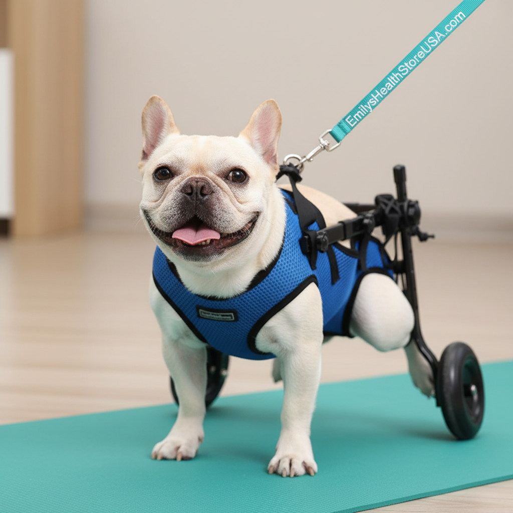 Dog wheelchair for back legs adjustable rear leg support mobility cart small dogs paralysis