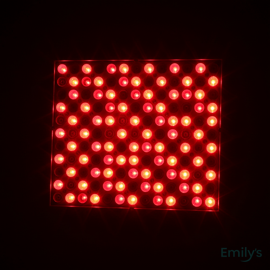 Compact red light therapy device showing foldable design for easy storage