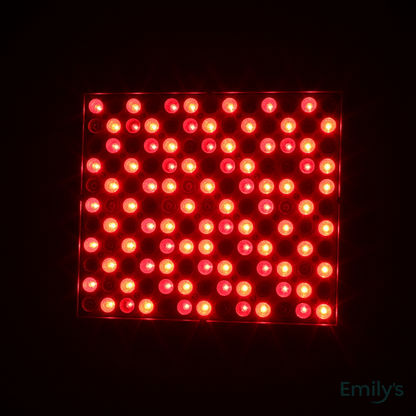 Compact red light therapy device showing foldable design for easy storage
