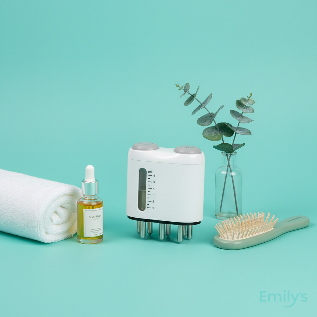 Electric scalp stimulator with soft silicone bristles for gentle massage