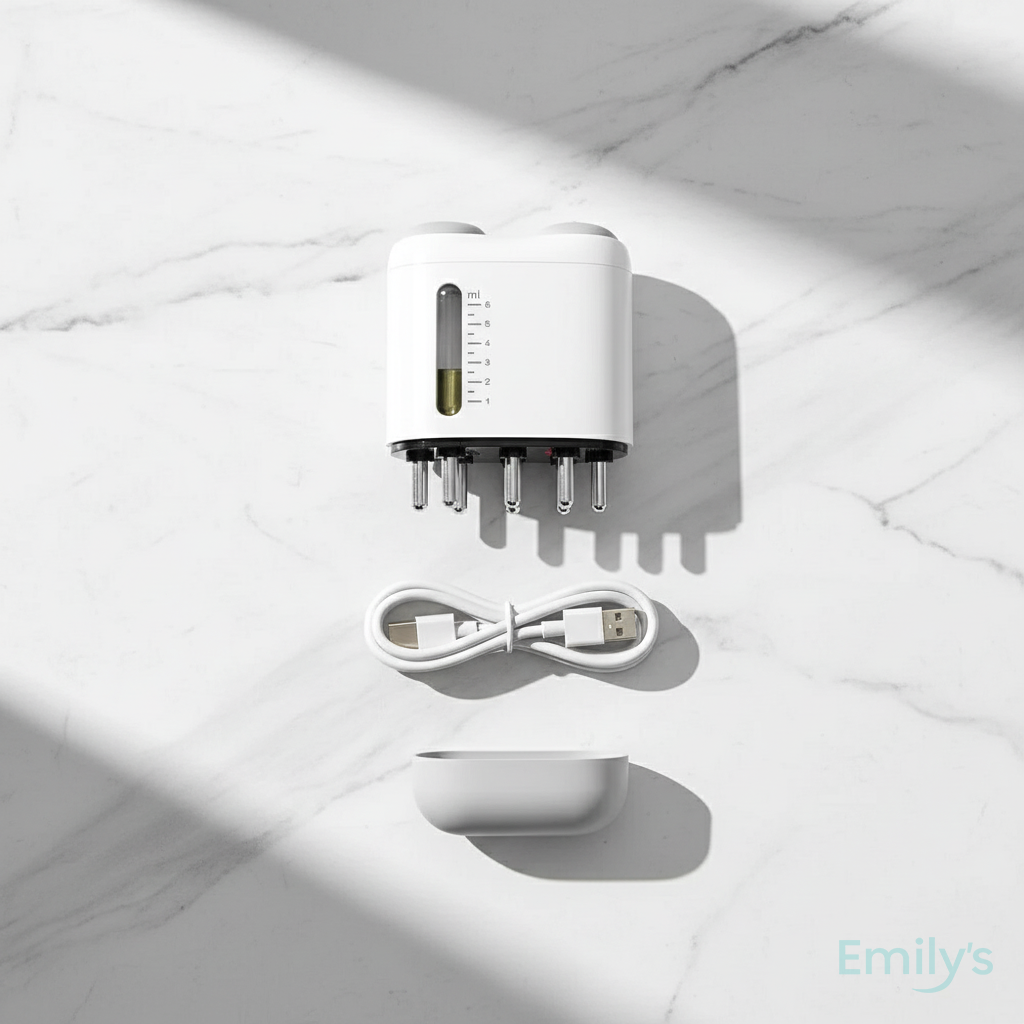 Handheld scalp massager for deep cleansing and product absorption