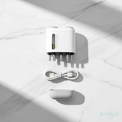 Handheld scalp massager for deep cleansing and product absorption