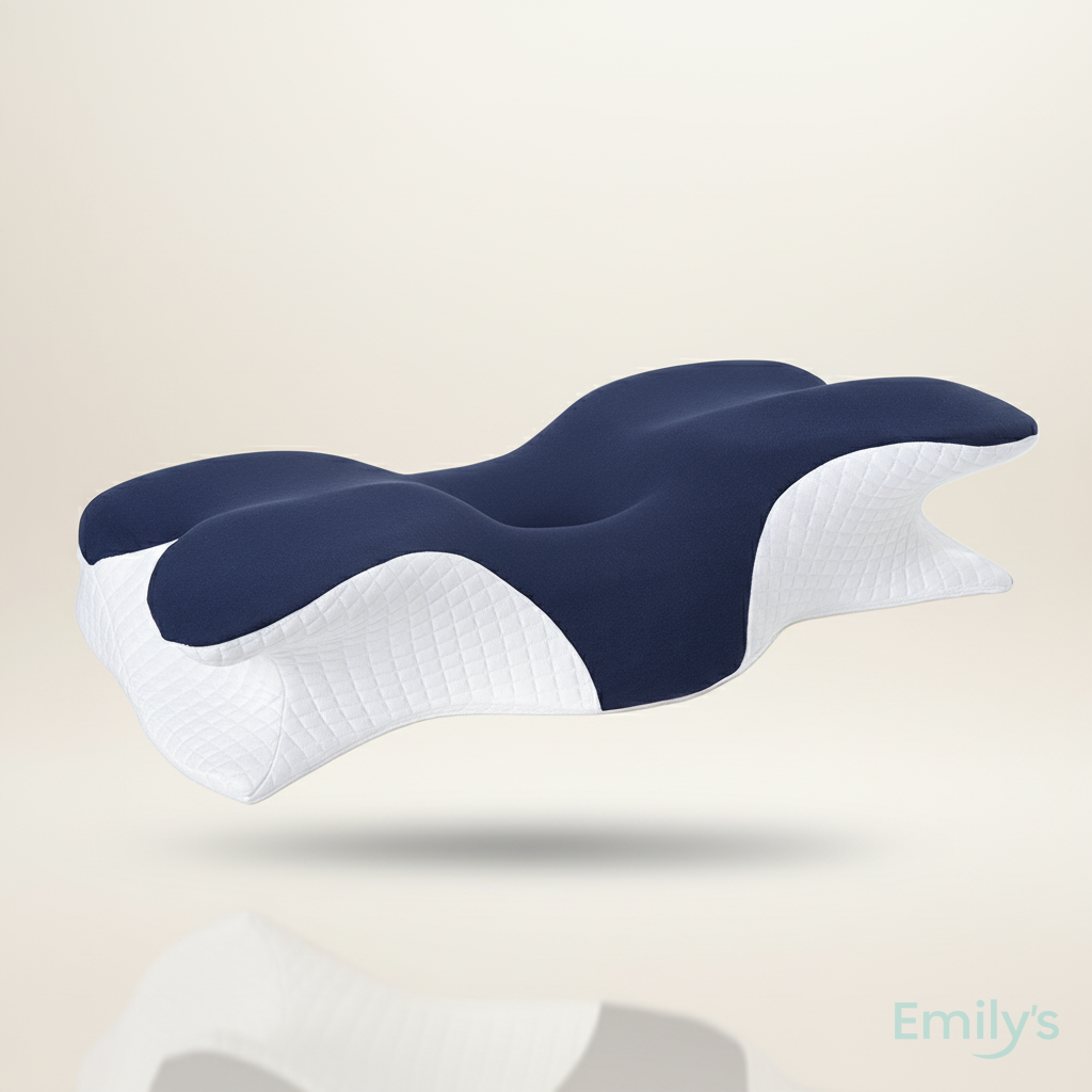 Ergonomic cervical memory foam pillow for neck pain relief and spine alignment