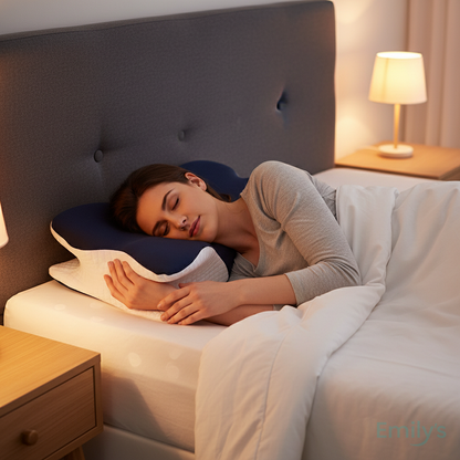 Comfortable neck pain relief pillow with breathable memory foam