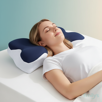 Cervical support pillow for proper spinal alignment during sleep