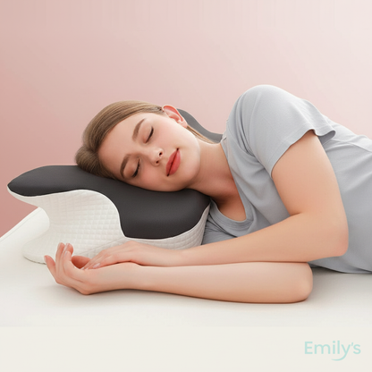 Ergonomic neck pillow for back sleepers and side sleepers