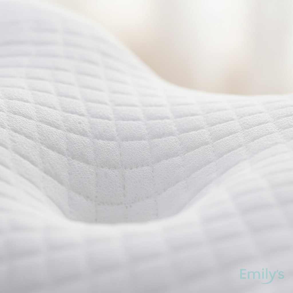 Memory foam contour pillow for neck stiffness and tension relief