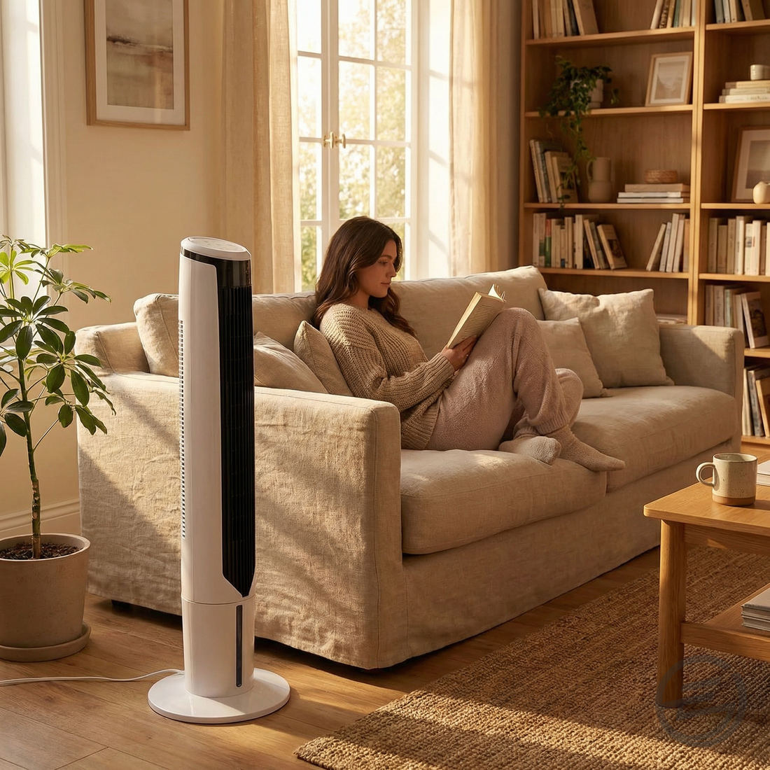 AirCore in living room with person reading