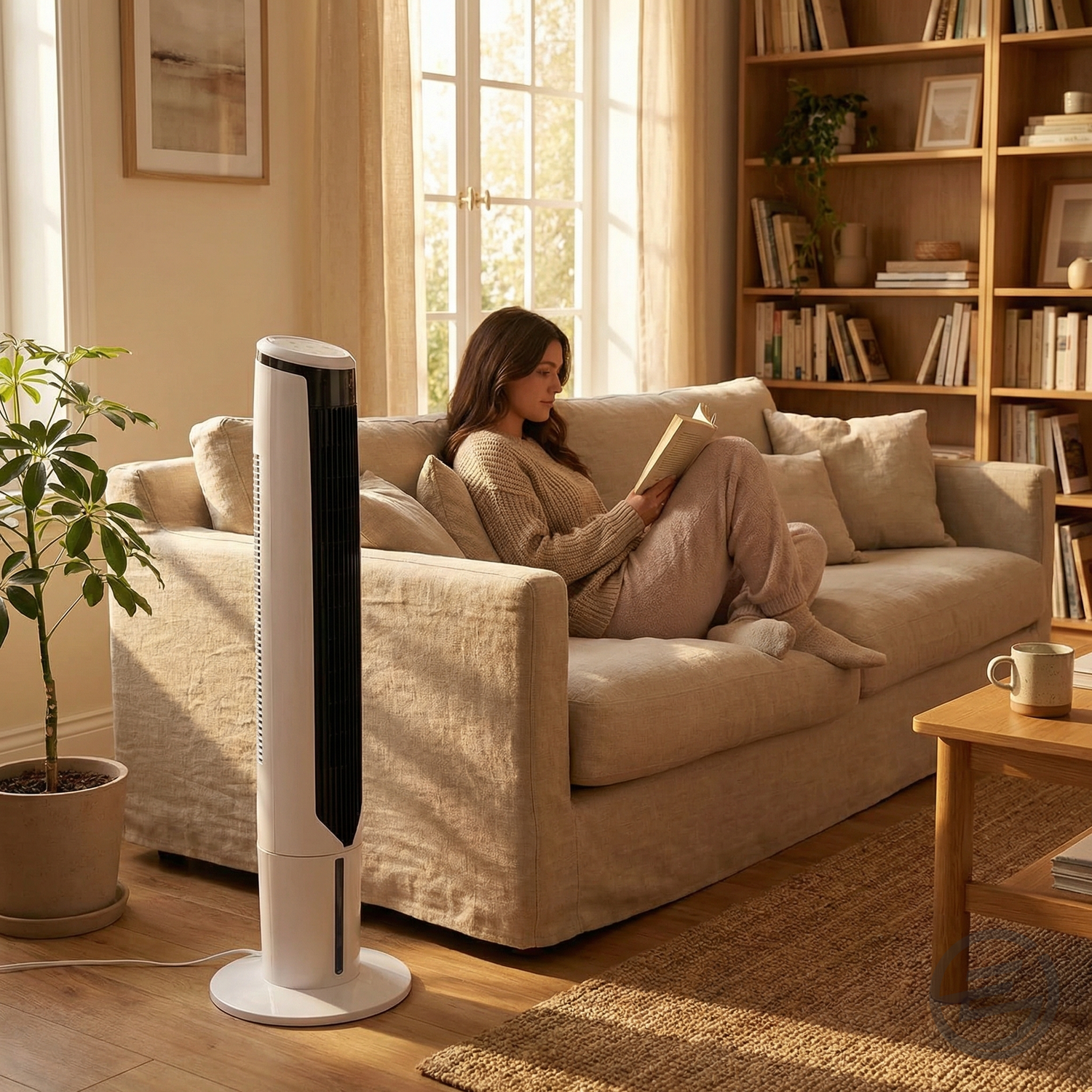 AirCore in living room with person reading