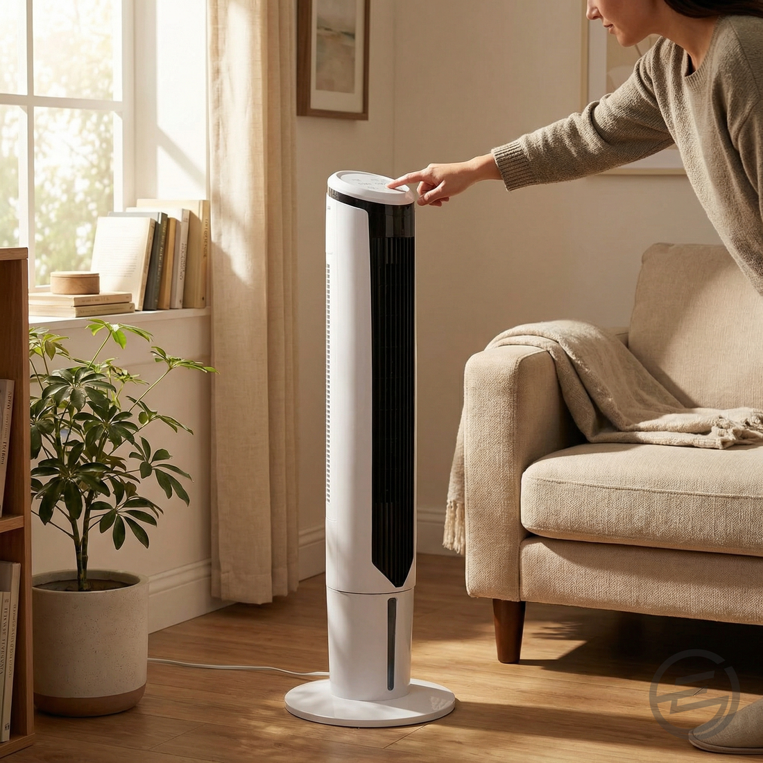 AirCore customer adjusting controls at home