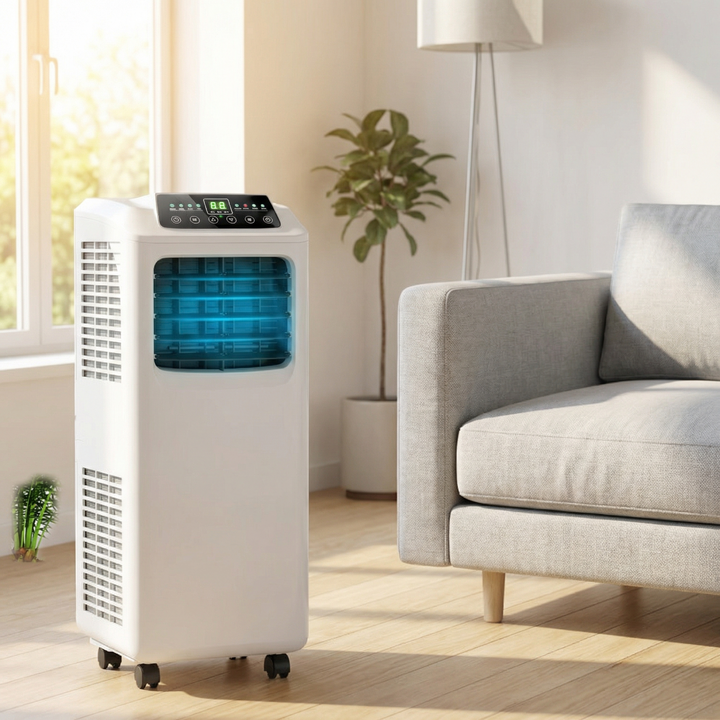 ArcticBreeze portable air conditioner in modern living room