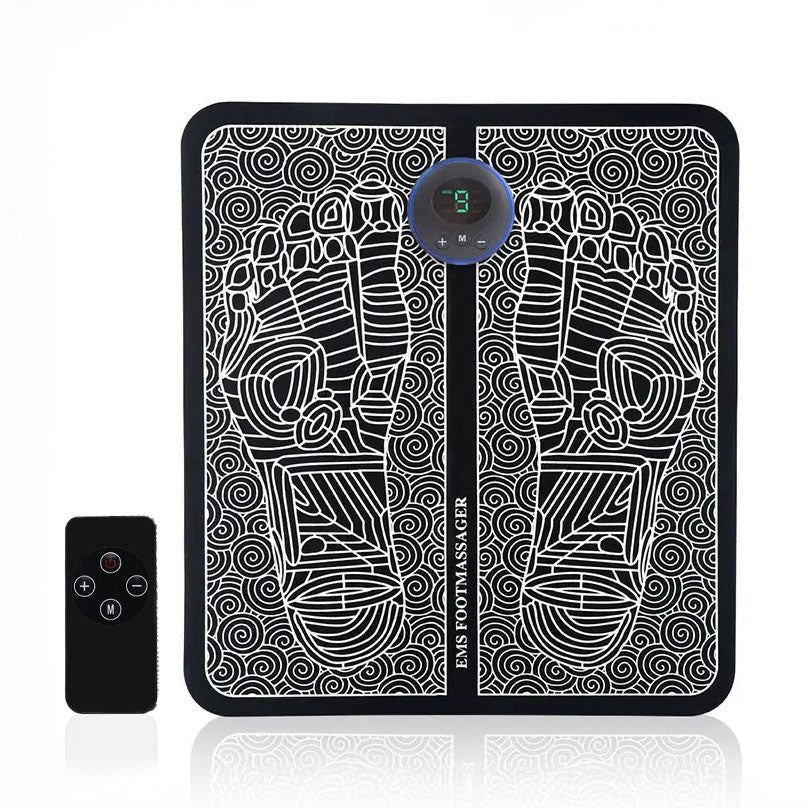 Electric foot massager EMS TENS therapy neuropathy diabetic circulation pain relief device mat pad