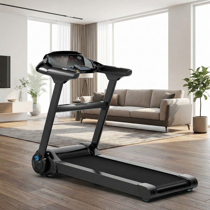 FoldFit Pro Treadmill lifestyle hero in modern home