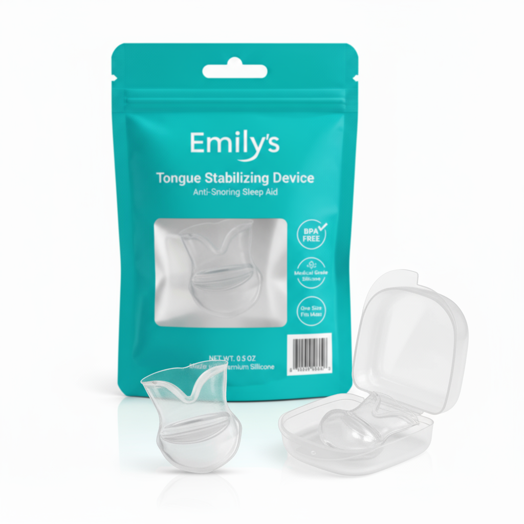 Anti-snoring tongue retainer sleep apnea tongue device gentle TSD