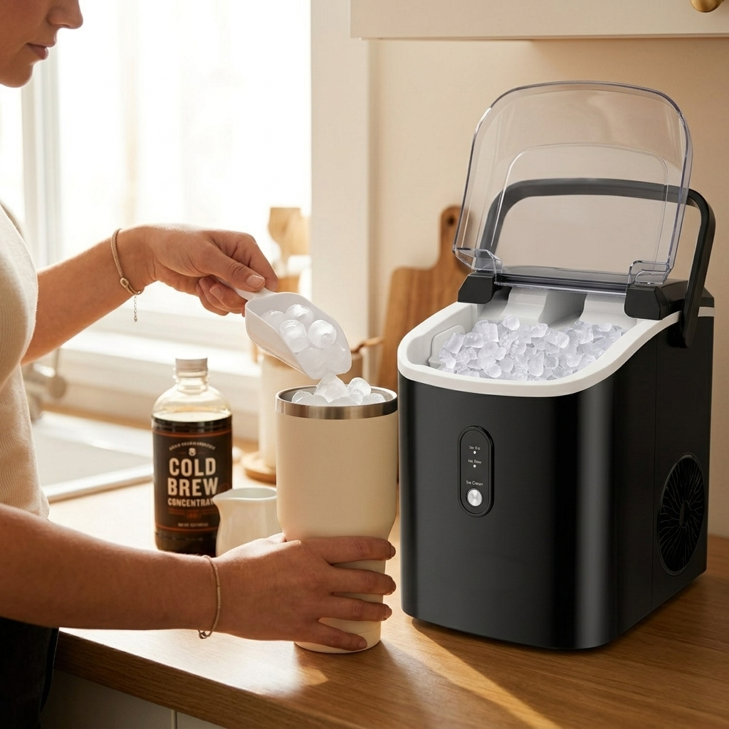 PebbleFrost - Countertop Nugget Ice Maker with Chewable Pellet Ice