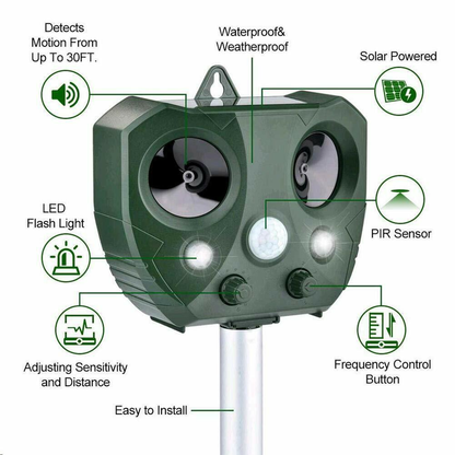 Ultrasonic Solar Powered Pest Repeller