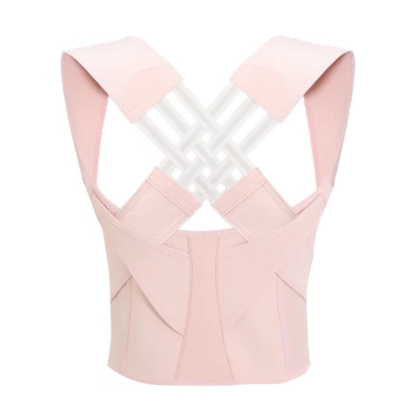 Back posture corrector brace adjustable for slouching and rounded shoulders