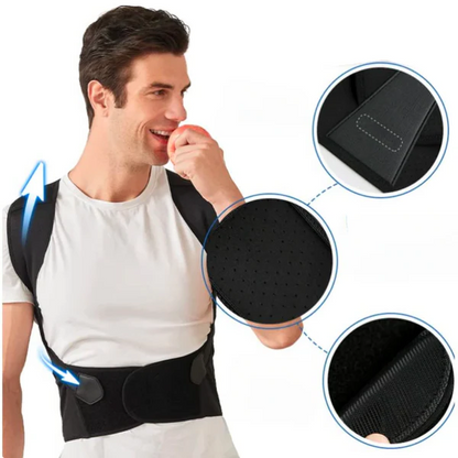 Adjustable back posture belt for desk workers and office posture