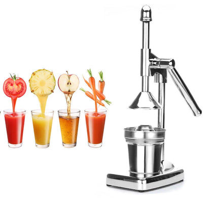 Stainless steel manual orange juicer press - commercial grade lemon squeezer with clamp base
