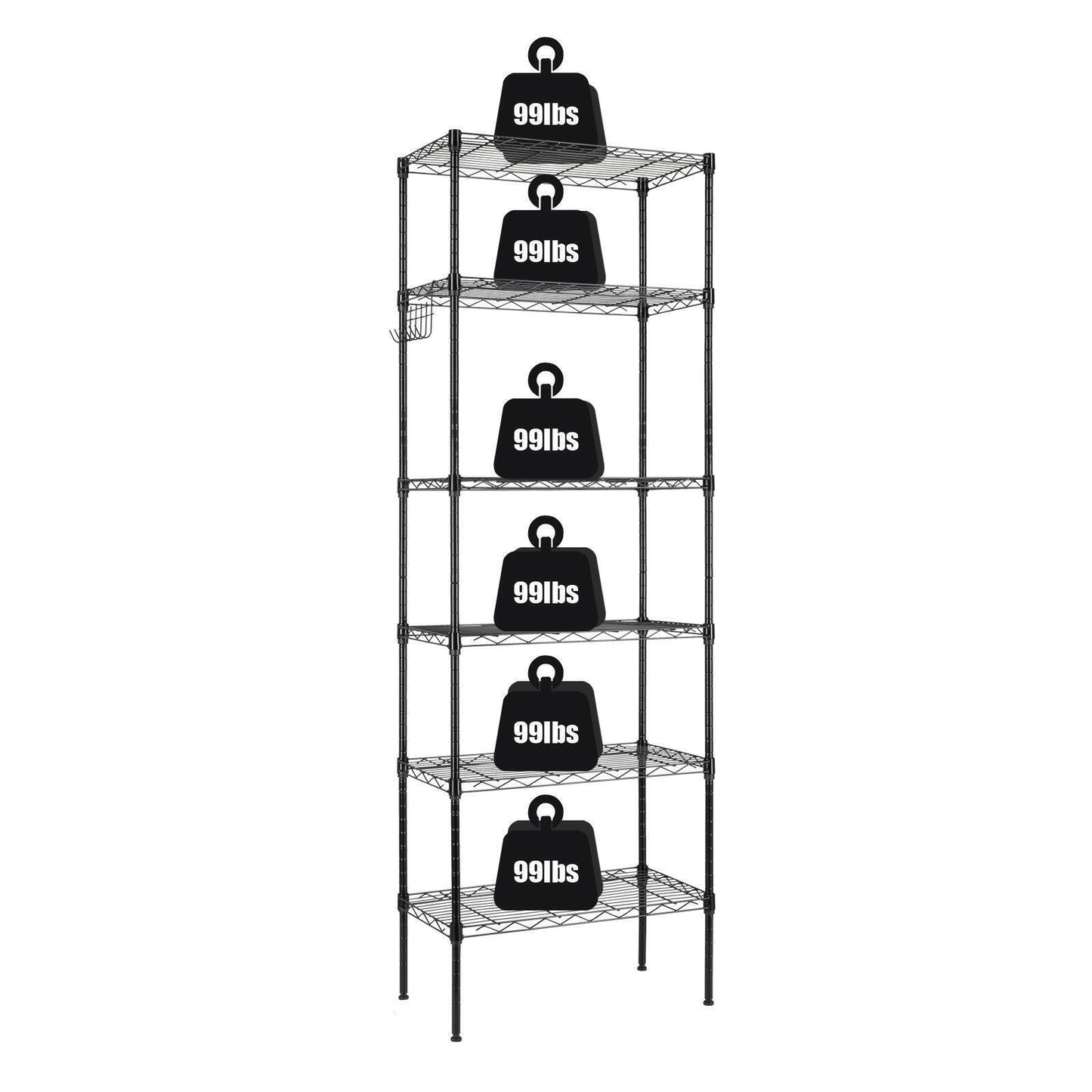 Heavy Duty Storage Shelf Rack with Rolling Wheels