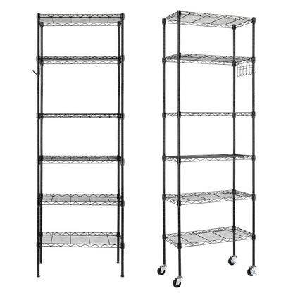 6 Tier Wire Storage Shelf Rack with Adjustable Shelves