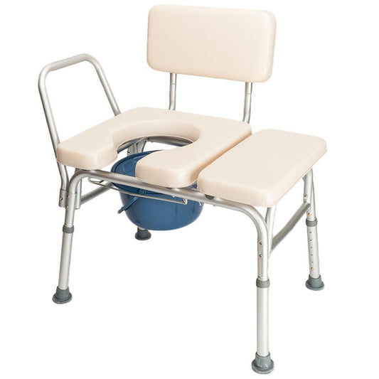 Bariatric Bedside Commode Chair with Arms Medical Adult Safety