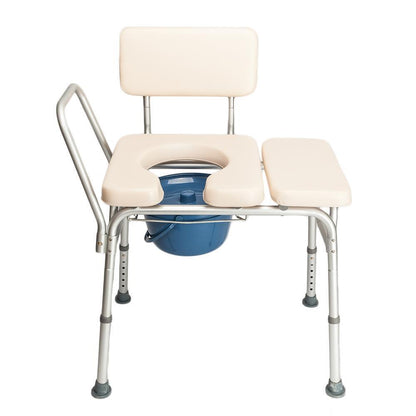 Heavy Duty Bariatric Commode Adjustable Height Padded Seat