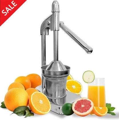 Commercial manual citrus juicer press for lemons and oranges - heavy duty stainless steel hand press juicer