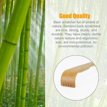 Wooden Back Scratcher Long Handle Bamboo 18 Inch 3 Pack
