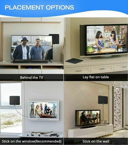 300 Miles Indoor Digital Amplified HDTV Antenna W/ Signal Booster