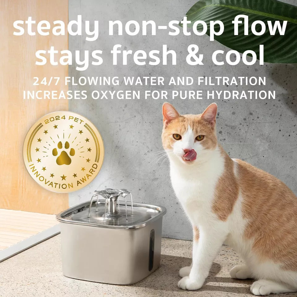 Stainless Steel Cat Water Fountain