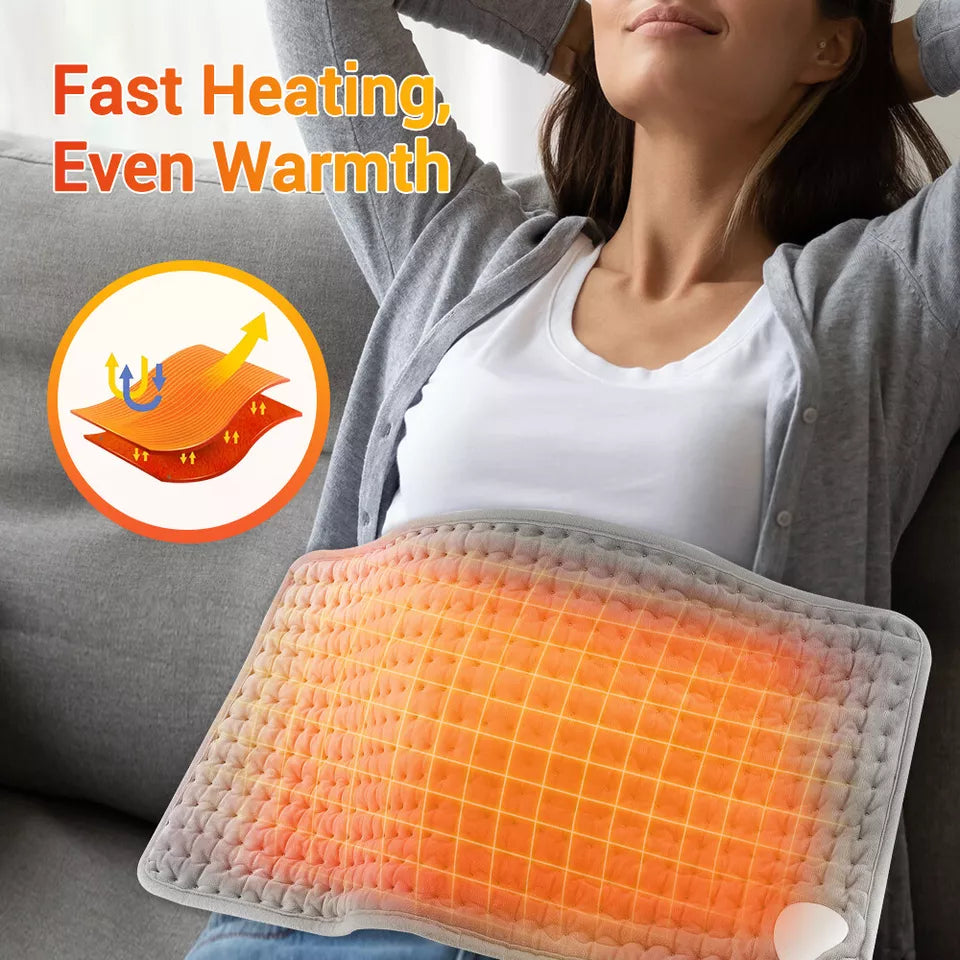 Massaging Heating Pad – Heat & Vibration Therapy for Back Pain