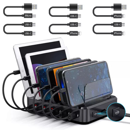 8 Device Quick Charging Station by Sharper Image