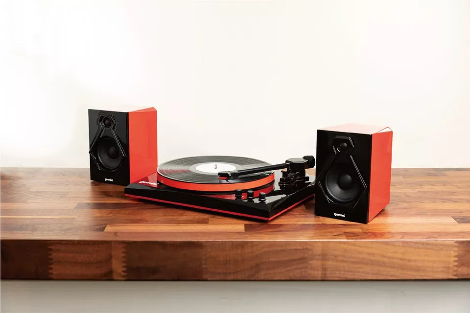 Stereo Turntable System with Speakers