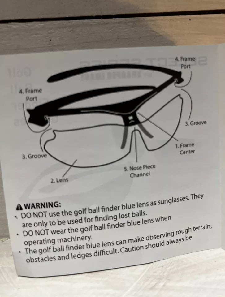 Golf Ball Finding Glasses by Sharper Image