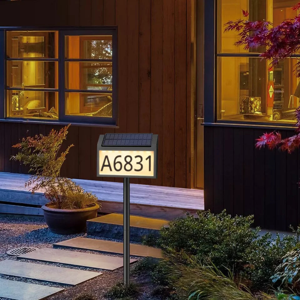 Solar Powered Address Sign