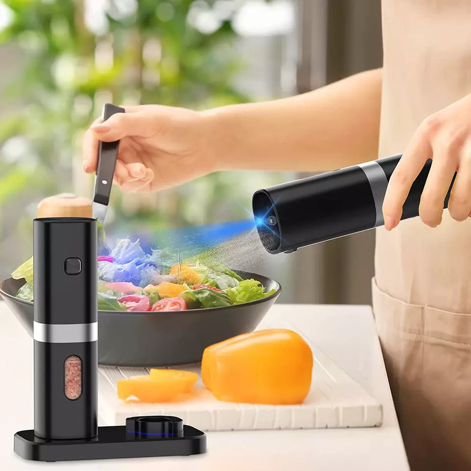 Rechargeable Salt and Pepper Mill Set by Sharper Image