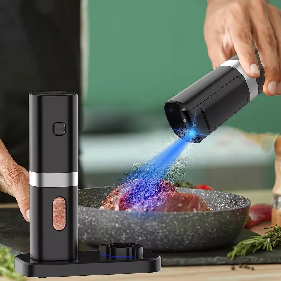 Rechargeable Salt and Pepper Mill Set by Sharper Image