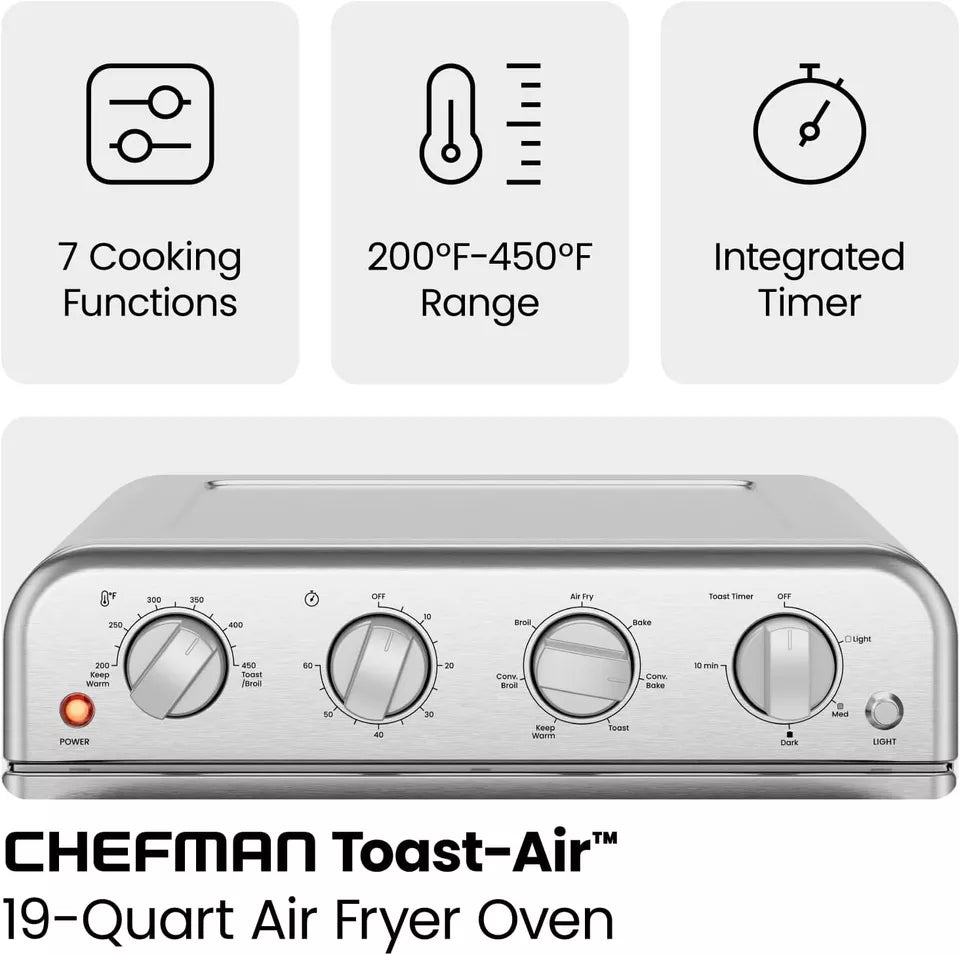 7-in-1 Professional Convection Air Fryer Toaster Oven