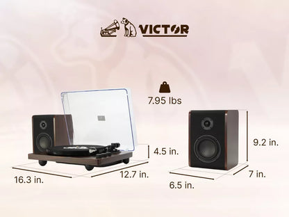Bluetooth Record Player Stereo System