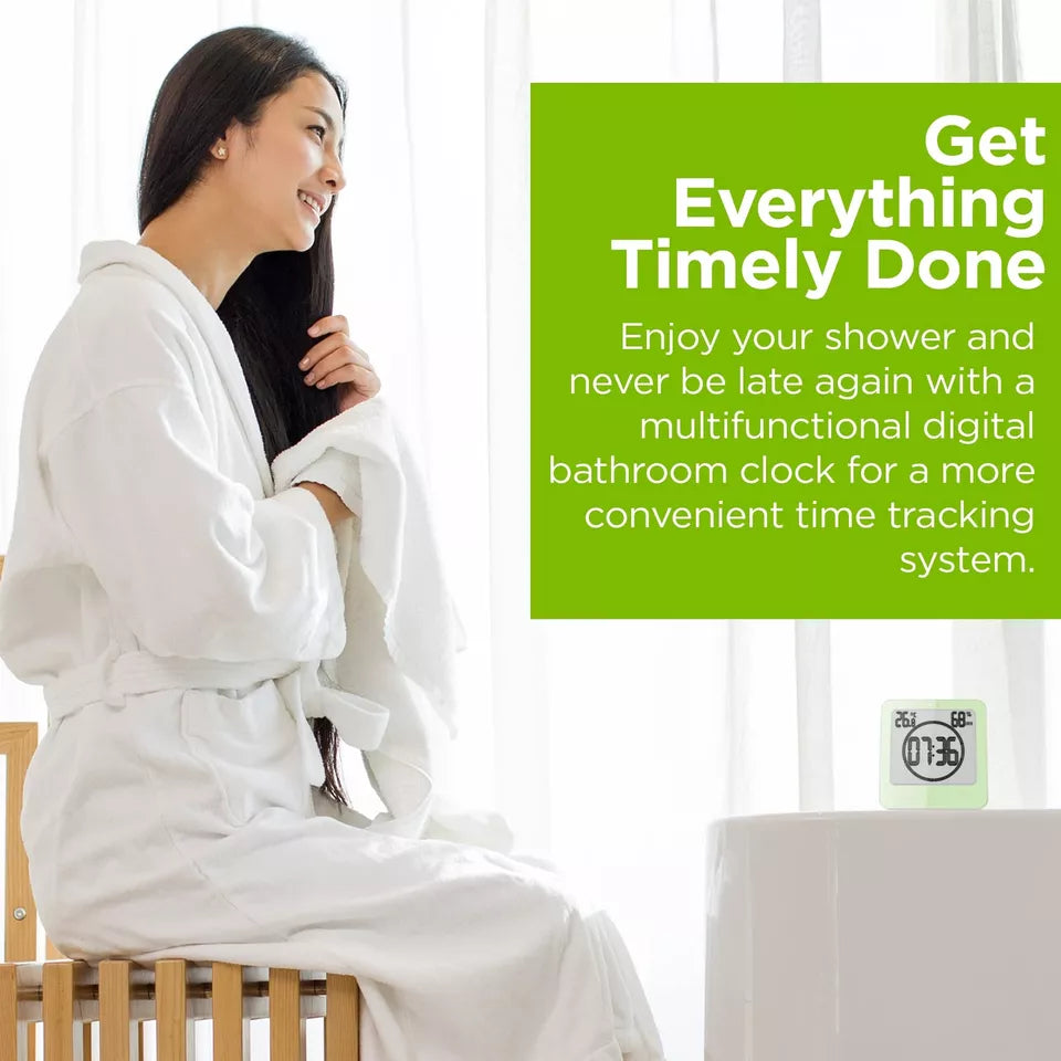 Waterproof Shower Clock with Timer
