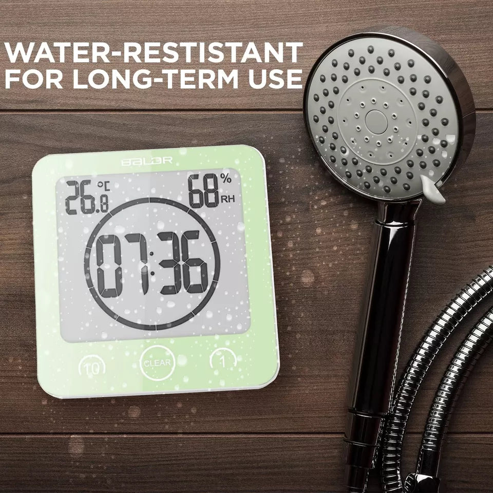 Waterproof Shower Clock with Timer
