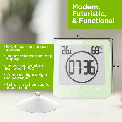Waterproof Shower Clock with Timer