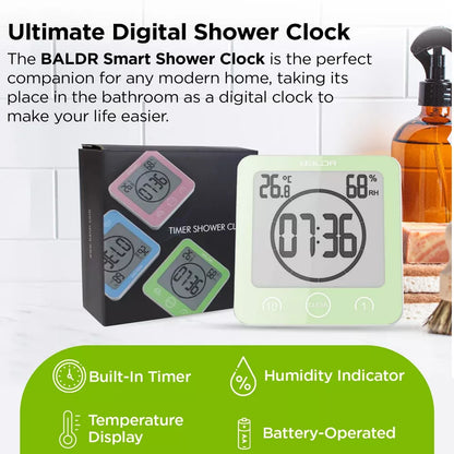 Waterproof Shower Clock with Timer