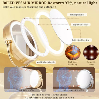 LED Lighted Glamour Makeup Mirror