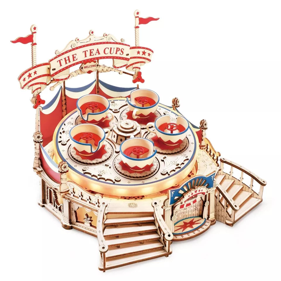 The Tea Cup Amusement Park 3D Wooden Puzzle