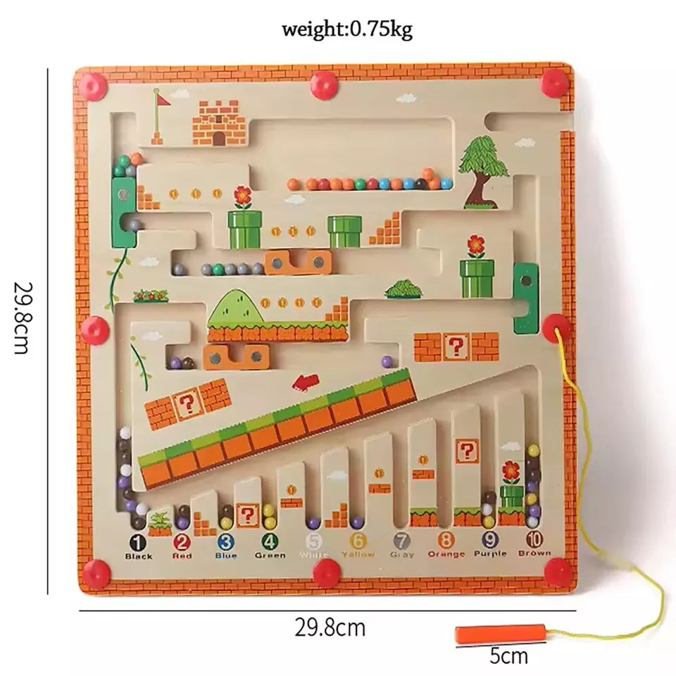 Montessori Magnetic Color and Number Maze