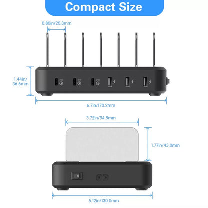 8 Device Quick Charging Station by Sharper Image