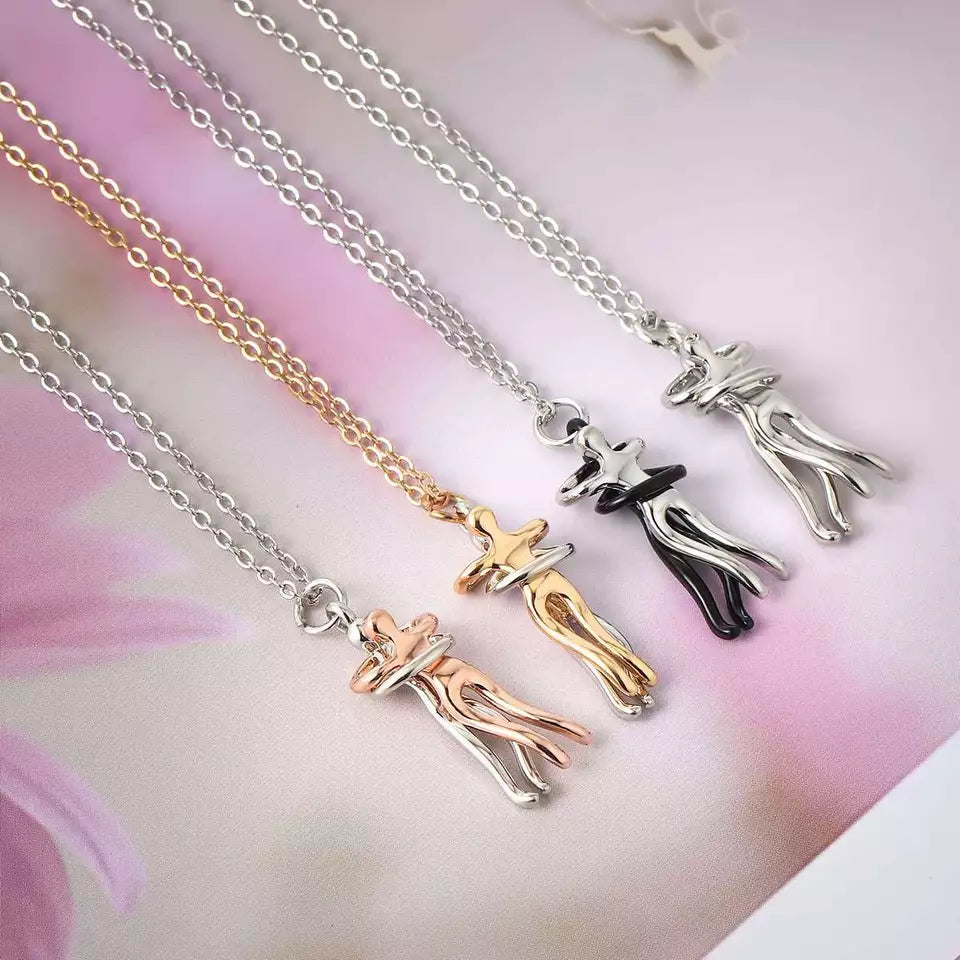 Couple Hug Necklace